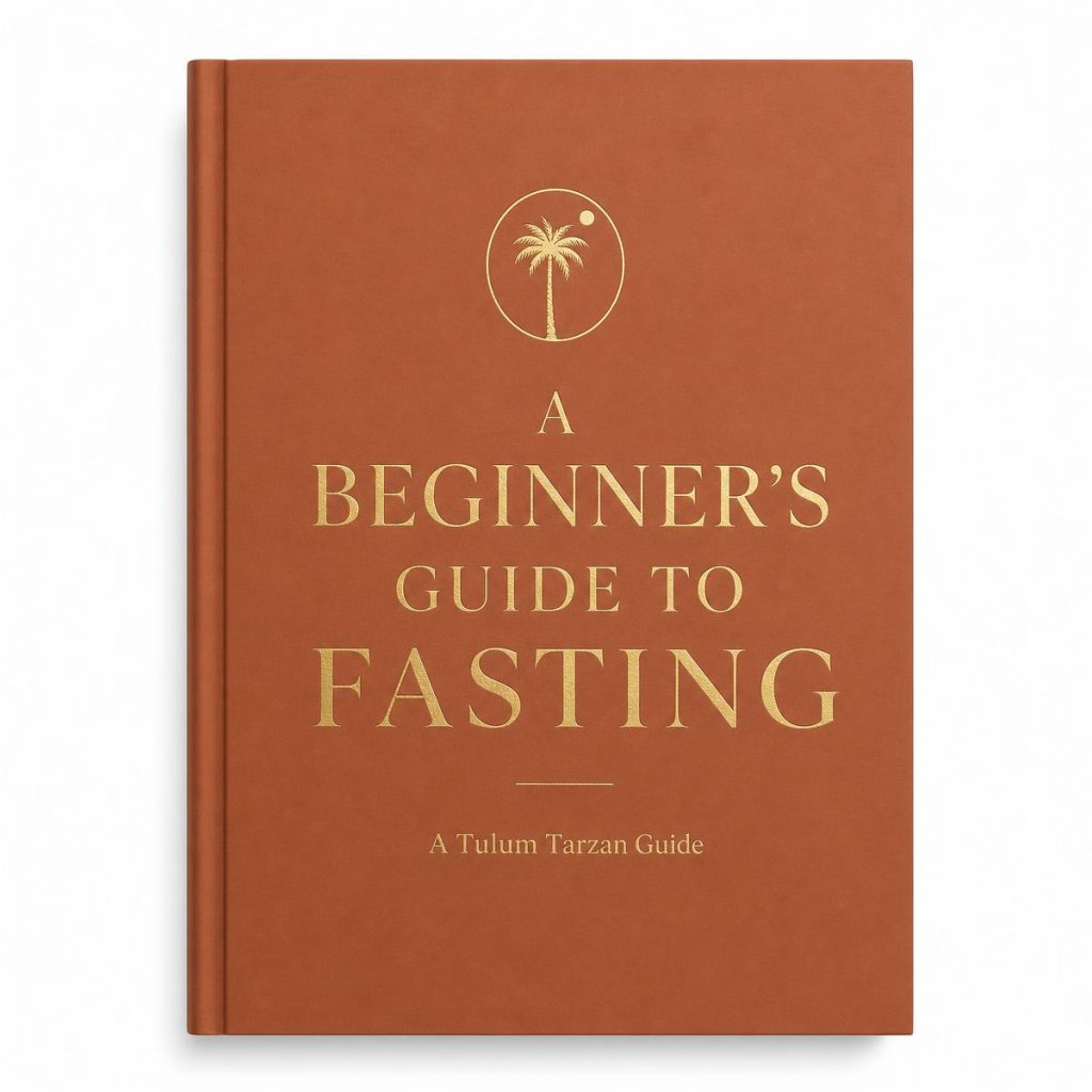 A Beginner's Guide to Fasting digital guide cover in clay terracotta and gold